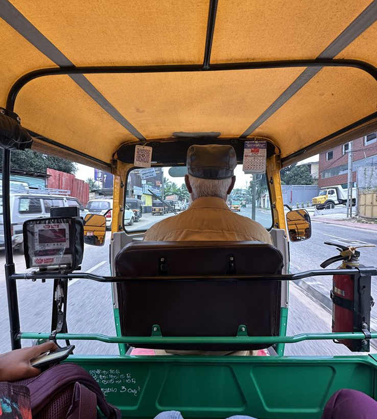 Auto driver on the road